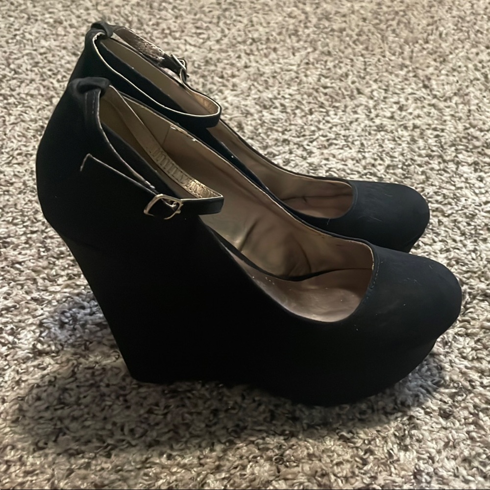 Qupid black wedges - Picture 2 of 4